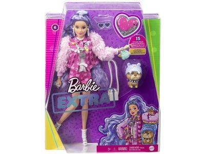 Barbie Extra lalka różowy komplet fioletowe włosy