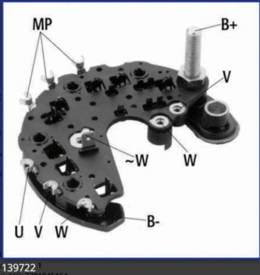 Діодний міст випрямний генератора 32a фото №1