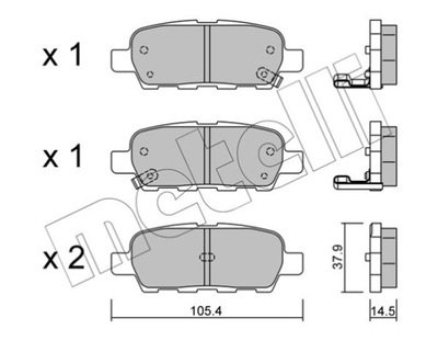 METELLI 22-0612-0 КОМПЛЕКТ КОЛОДОК ТОРМОЗНЫХ, HAMU