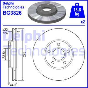 DISCO DE FRENADO BG3826  