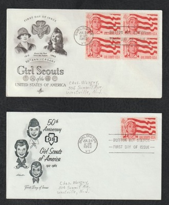 USA koperty FDC Skauting - Harcerstwo