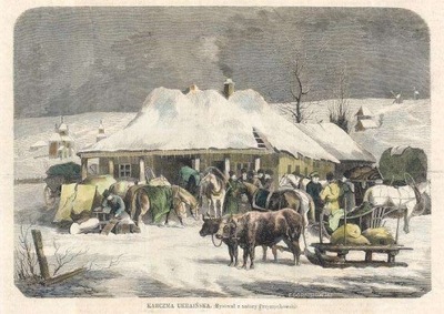 drzeworyt 1864 Przyszychowski: Karczma ukraińska