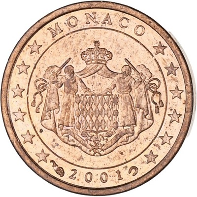 Monaco, Rainier III, Euro Cent, 2001, Paris, MS(63