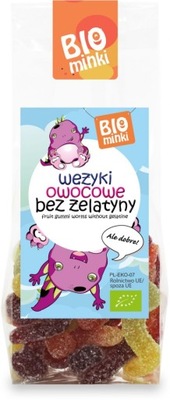 WĘŻYKI OWOCOWE BEZ ŻELATYNY BEZGLUTENOWE BIO 100 g