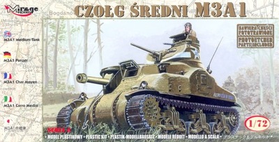 MIRAGE 72803 1:72 M3A1 Czołg Średni odlewany kadłu