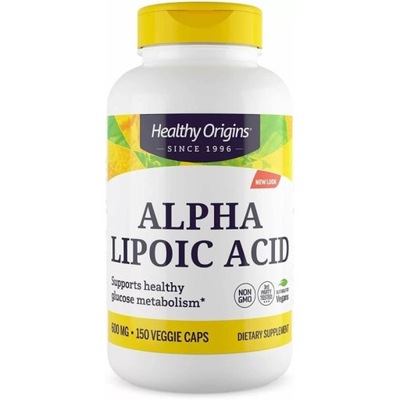 Healthy Origins Kwas Alfa Liponowy (ALA) 600 mg Odchudzanie 150 kapsułek