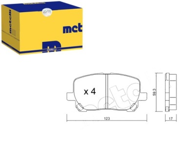 Met22-0427-0 гальмівні колодки гальмівні toyota avensis verso фото №1