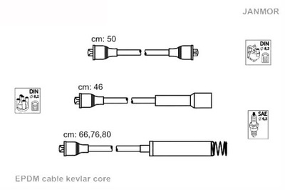 Дроти запалювання janmor 90009357 1612462 zk710 з фото №1