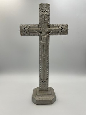 Stary piękny krzyż stojący 37cm