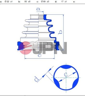 60P2004JPN PROTECTION RUBBER AXLE SWIVEL INTERIOR  