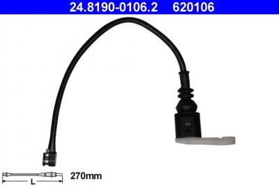 ATE 24.8190-0106.2 SENSOR ZAPATAS HAM.AUDI TT 98-  