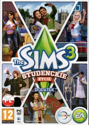 THE SIMS 3 - STUDENCKIE ŻYCIE PL PC KLUCZ EA