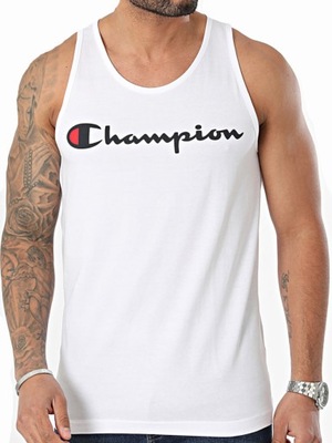 KOSZULKA męska CHAMPION bez rękawów 219833-WW001 biała tank top M