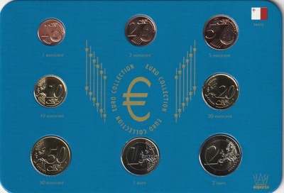 1978 - Zestaw 8 monet eurocentów Malta