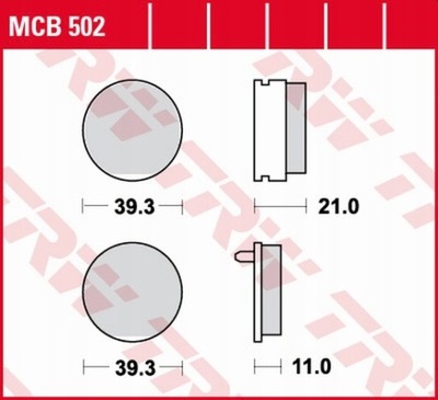 ZAPATAS DE FRENADO TRW MCB502  