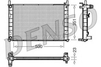 Denso радиатор воды ford fiesta v 1.4 16v jh_. j фото №1