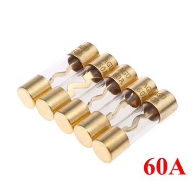 5Pcs Gold Plated Glass AGU Fuse Fuses Pack Car Audio Amp Amplifier 6~4407 - milautoparts-fr.ukrlive.com