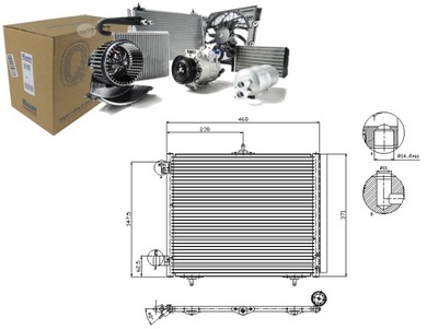 Nis94595 радиатор кондиционера с осушитель cit фото №1