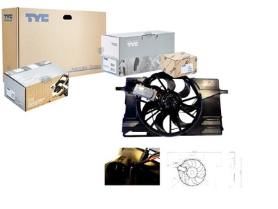 Вентилятор радіатора з корпус volvo c30 c70 ii фото №1