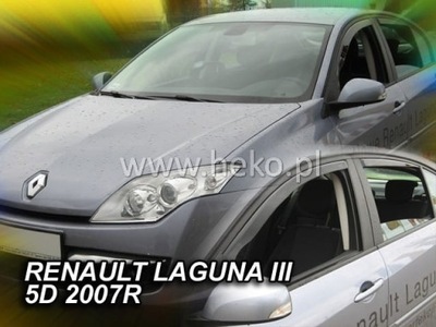 RENAULT LAGUNA III 2007-2015R ОБТЕКАТЕЛИ ДВЕРЬ HEKO