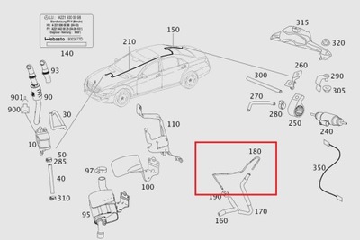 MERCEDES CLASE S W221 CABLE COMBUSTIBLE WEBASTO CON  