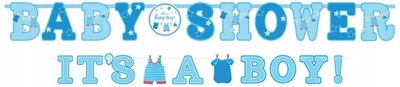 BANER BABY SHOWER CHŁOPIEC "IT'S A BOY!"