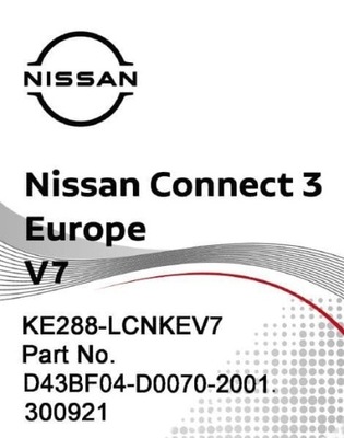 Karta SD Mapa Nissan Connect LCN3 v7 2023/2024