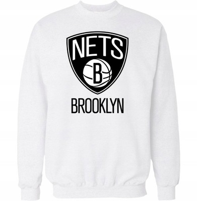 Bluza męska BROOKLYN NETS-005 biała r.L