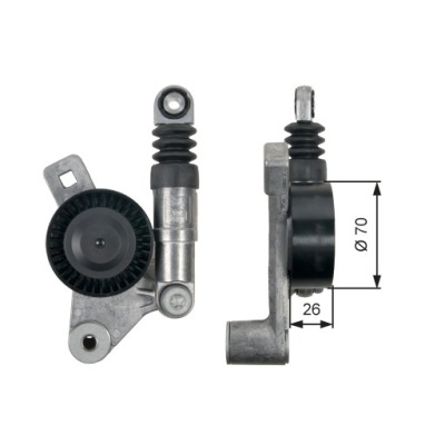 Натягувач ремінь поліклиновий chrysler sebring dodge caravan gaz volga sibe фото №1