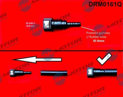 SZYBKOZLACZKA ПРЯМІ KOMINEK 9,89/10MM DRM0161Q DR.МОТОЦИКЛ AUTOMOTIVE