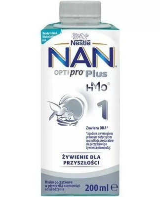 NESTLE NAN OPTIPRO Plus 1 HM-O mleko płyn 200 ml
