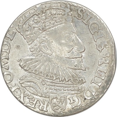 16.fur.ZYG.III WAZA, TROJAK KORONNY 1594 MALBORK