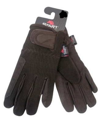 Rękawiczki jeździeckie START Guinea brązowe r. XS