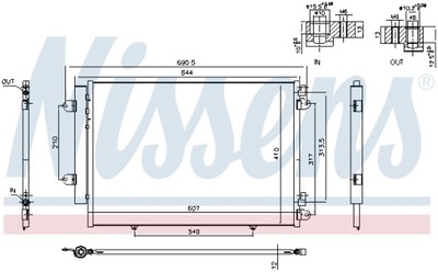 РАДІАТОР КОНДИЦІОНЕРА - КОНДЕНСАТОР ** FIRST FIT NISSENS 940691