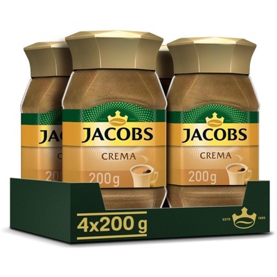 Kawa rozpuszczalna Jacobs Crema zestaw 4x 200g