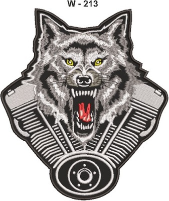 Wilk, wolf, naszywka motocyklowa, фото