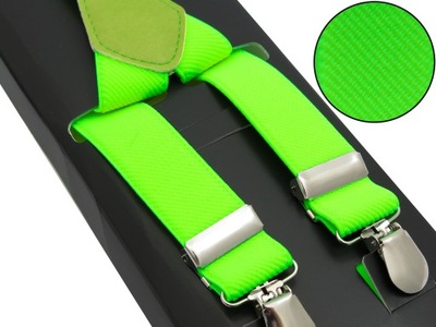 Zielone neonowe szelki do spodni Unisex X35