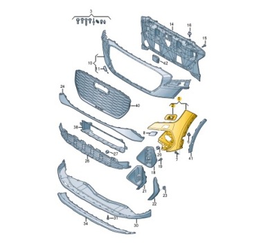 Audi q4 e-tron передня частина бампер left cover 89a807437gru фото №1
