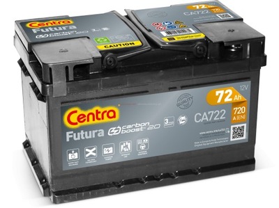 Акумулятор centra futura ca722 12v 72ah 720a фото №1