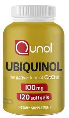 Qunol Ubiquinol 100mg 120 kaps. UBICHINOL, aktywna forma koenzymu Q10