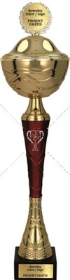 Wysoki Puchar Złoty-Burgund z pokrywką 31cm GRAWER