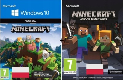 MINECRAFT JAVA + BEDROCK + WINDOWS 10/11 KLUCZ PL