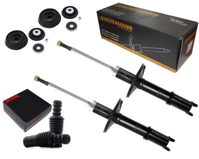 2x амортизаторы + подушки безопасности + защита i отбойники dacia logan i sandero перед фото №1