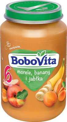 BoboVita deserek morele, banany, i jabłka, 190g