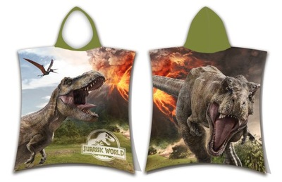 PONCHO 50x115 KAPTUR PONCZO JURASSIC WORLD 01