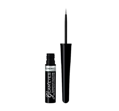 RIMMEL GLAM EYES PŁYNNY EYELINER 001 CZARNY