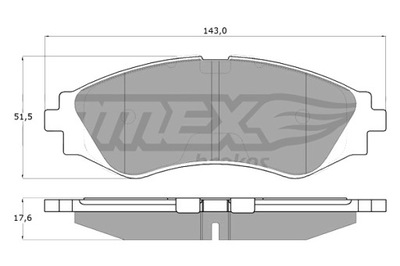 TOMEX BRAKES КОЛОДКИ ТОРМОЗНЫЕ DAEWOO LEGANZA 97-