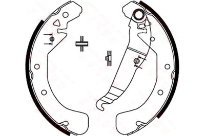 TRW ZAPATAS DE TAMBOR DE FRENADO JUEGO OPEL ASTRA F ASTRA F CLASSIC ASTRA G  