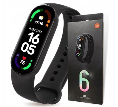 Czarny smartwatch Xiaomi Mi Band 6 NFC