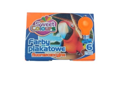 FARBY PLAKATOWE FLUORESCENCYJNE 6K 20ML OTOCKI